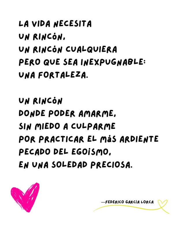 ❤️ Así, tal cual… ❤️🫰🏽Que la vida siempre nos permita encontrar ese rinconcito…



Que sea un día bonito pa’ todos.
.
.
#alto_voltaje_emocional #garcialorca #soledad #libros #bookstagram