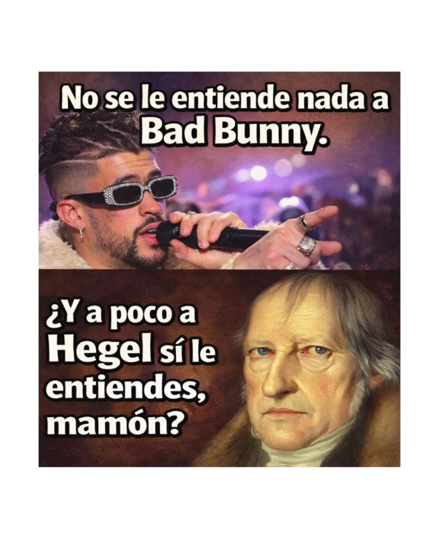 🤭Así, tal cual … 🤣🤭🫣🤫👀💅🏽 Ya dejemos en paz a Bad Bunny y sus fans (Confesión: A mí me gusta mucho todo el disco “DeBÍ TiRAR MáS FOToS” jiji) 🙌🏽🤣
.
. 
.
.
Fuente: Sabiduría del Internet
#alto_voltaje_emocional #meme #blogpersonal #badbunny #españa