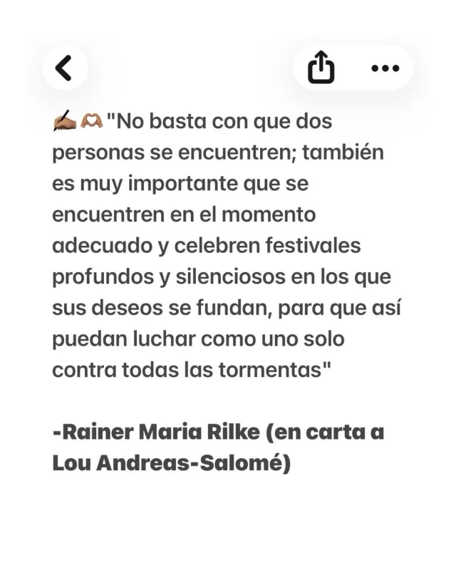 💊Así, tal cual… ❤️🫰🏽

✍🏽Nada tan real como esto…🫰🏽🫶🏽


Que sea un gran día.
.
.
#alto_voltaje_emocional #blogpersonal #rainermariarilke #louandreassalomé #reflexiones