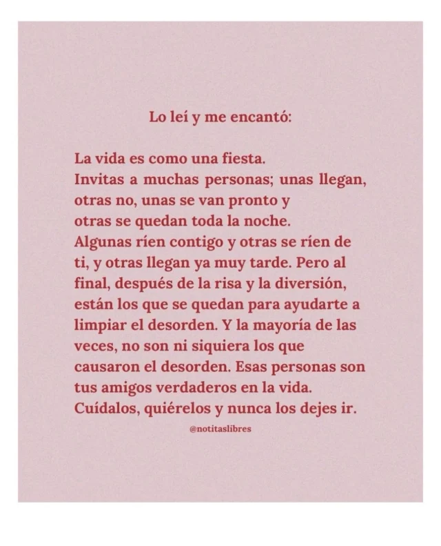 💊Así, tal cual… ❤️🫰🏽Encontré esto y lo amé, así tal cual…

✍🏽Guardemos este recordatorio de gran sabiduría 🫰🏽


Que sea un gran día.
.
.
#alto_voltaje_emocional #blogpersonal #cuarentona #amistad